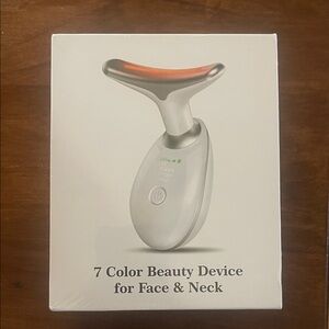 Silver and Red 7 Color Beauty Device for Face & Neck